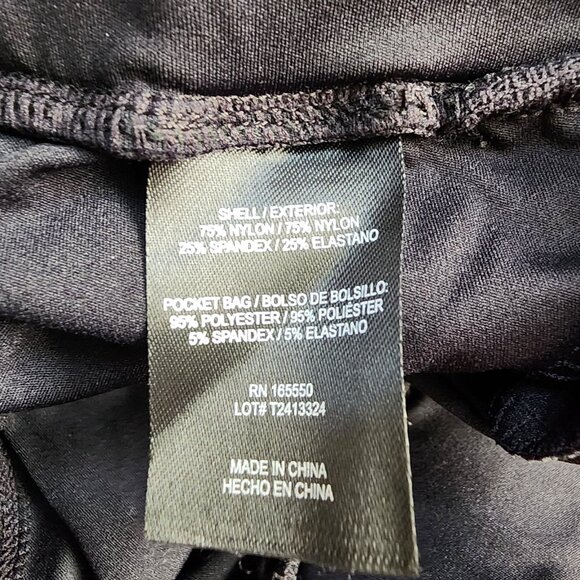 32 Degrees Cool Pants Womens Size L Large Solid All Black Pull On Crop Active - Picture 4 of 6